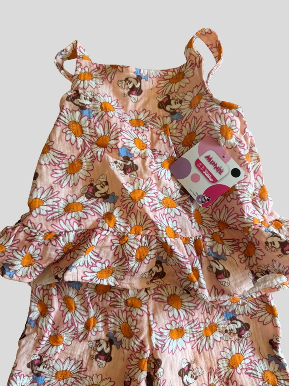 Disney Pink Daisy Minnie Ruffle Tank and Wide-Leg boho Set (B) - Picture 2 of 8